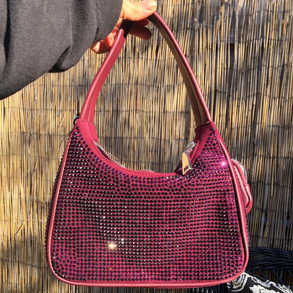 INC  International Concepts Garnet Hotfix Zaree handbag purse w/ crossbody strap